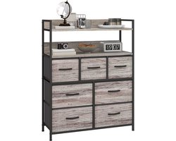HOMCOM-Stoffen Dressoir-MDF-79x29x101cm-Grijs