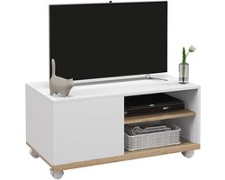 HOMCOM-TV-meubel-80x45x39cm-Hout-Wit