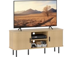 HOMCOM TV-meubel - MDF - 120x40x55cm - Eikenhout