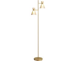 HOMCOM vloerlamp - Metaal - 42x25x165cm - Goud