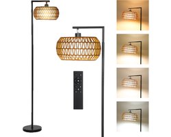 HOMCOM Vloerlamp - Staal - 52x33x170cm - Zwart