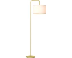 HOMCOM vloerlamp - staal - 64x38x163,5 cm - goud