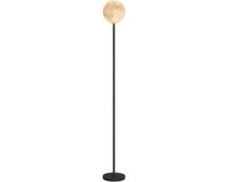 HOMCOM vloerlamp - voetschakelaar - 3 kleurtemperaturen - zwart