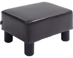 HOMCOM voetenbank - kunstleer, kunststof - 40x30x24 cm - bruin