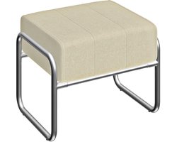 Homcom Voetenbank-Polyester-52L x 42B x 42H cm-Beige