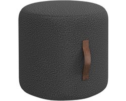 HOMCOM Voetenbankje Polyester, Schuim 52L x 52B x 40,5H cm Donkergrijs