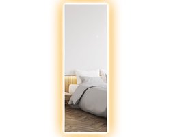 HOMCOM - Volledige Lengte Spiegel - Gehard Glas - Transparant
