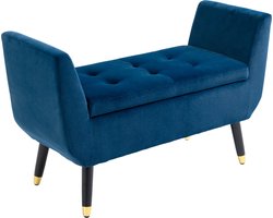 HOMCOM - Zitbank - met opbergruimte - Armleuningen - Ademend