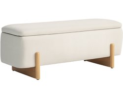 HOMCOM zitbank - polyester, schuim - 111L x 44B x 44,5H cm - beige