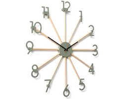 Home 3D - Grote Stille Wandklok Groen - 60cm - Gemaakt in Nederland - Home Design