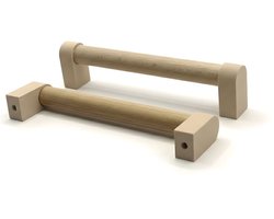 Home 3D® - Handgreep Beige – 128mm – Beukenhout – Gemaakt in Nederland – Inclusief Schroeven – Voor Keuken, Kast en Meubel