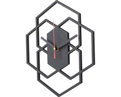 Home 3D® - Moderne Stille Wandklok Zwart – Voor Keuken en Binnengebruik – Gemaakt en ontworpen in Nederland