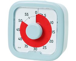 Home - 60 minuten visuele timer Home edition - voor thuis schoolbenodigdheden leergereedschap, bureautimer, bureau en stille bediening vergadering (blauw)