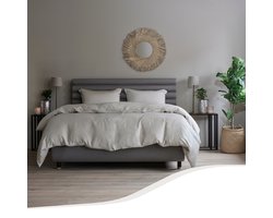 Home by TEMPUR® - Dekbedovertrek van 100% zijdezachte Bamboe - strijkvrij en droger geschikt - Nature - 200x200 cm - zonder kussensloop