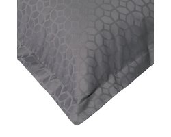 Home by TEMPUR® Kussensloop 60 x 50 cm – Antraciet – Katoensatijn – Strijkvrij – Geschikt Voor Droger