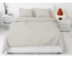Home comfort dekbedovertrek 200 x 220 cm , 100% polyester , lichtbeige.