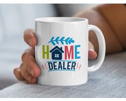 Home Dealer Mug, Nieuwe woning mok, Huis verkoper, Keramische mok, Cadeau voor makelaar, Koffie mok, Thee mok, Huis koop mok
