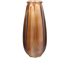 Home deco factory Bloemenvaas Capella - boeket - glas - amber- H28 cm