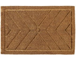 Home deco factory Deurmat Lineair - rechthoek - 40 x 60 cm - borstelmat - kokosvezel