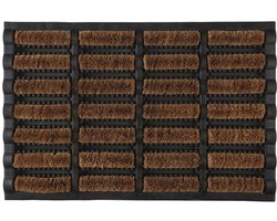 Home deco factory Deurmat Sevilla - rechthoek - 40 x 60 cm - borstelmat - kokosvezel en rubber