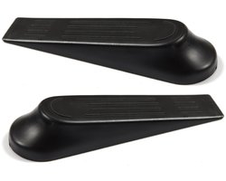 Home Deco Factory Deurstop - 8x stuks - zwart - kunststof - deurstoppen