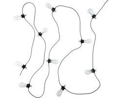 Home Deco Factory feestverlichting lichtsnoer - 10 LED lampen - gekleurd - color-changing - 450 cm - tuin feestlampjes - tuinverlichting