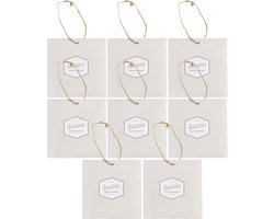 Home deco factory Geurzakje - 8x - linnen geur - beige - papier - geurzakjes - voor kledingkast
