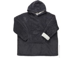 Home deco factory| Hoodie Deken - dames - heren - antraciet - Snuggle