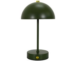 Home Deco Factory LED tafellamp - groen - metaal - 25.5 cm - rond - draadloos