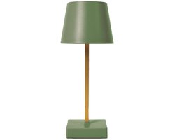 Home deco factory LED tafellamp - kunststof - portable/draadloos - groen - touch - 26 cm - binnen