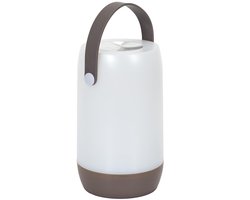 Home deco factory Portable tafellamp/camping lamp - grijs - touch - batterij of usb - binnen/buiten