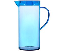 Home Deco Factory Schenkkan met deksel - 1.1 L - blauw - kunststof