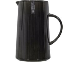 Home Deco Factory Schenkkan water/wijn karaf Arenka - keramiek - zwart - 1500 ml - 11 x 21 cm