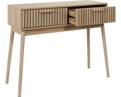 Home Deco Factory Sidetable Console Bijzettafel Met 2 Laden Klaus - Bruin