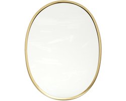 Home Deco Factory Spiegel Carré - ovaal - goud - L25 x B34 cm