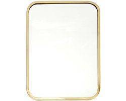 Home Deco Factory Spiegel Carré - rechthoek - goud - L25 x B34 cm