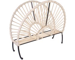 Home deco factory Tijdschriftenrek Rotan - 36 x 29 x 17 cm - boho/bohemian stijl - lectuurbak