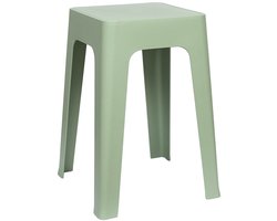 Home Deco Factory zit krukje/stoel - groen - D34 x H47 cm - Stapelbaar - kunststof - bijzet tafeltje