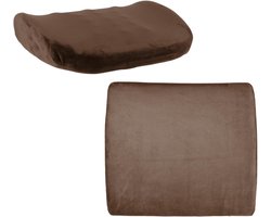Home Deco Factory Zitkussen stoel - bruin - B33 x H9 cm - bureaustoel/autostoel - set