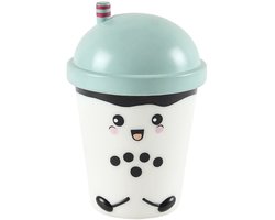 Home Deco Kids Nachtlampje Led - Bubble Tea - RGB kleuren - blauw - kunststof - 15 cm - kinderkamer