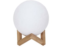 Home Deco - Maanlamp - 3D lamp - 3 Kleuren - Touch sensivity | 15 cm met houder
