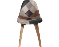 Home Deco - Patchwork stoel - grijs taupe