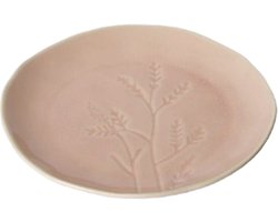Home Delight - Bord 'Rosa' (Keramiek, Ø 20 x 2.5cm, roze)