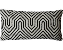 Home Delight - Sierkussen 'Anna' (Zwart, 30x60cm)