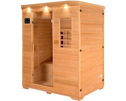 HOME DELUXE - infraroodcabine REDSUN L - 153 x 110 x 190 cm - voor 2-3 personen, 6 keramische radiatoren, hout: hemlock I infraroodsauna, sauna, warmtecabine, infrarood