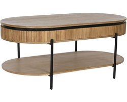 Home ESPRIT Tuinmeubelsets van het merk model tv-kast zwart natuur metaal 120 x 64