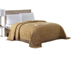 Home Fashions Sprei, Chenille, Goud, Koningin