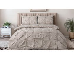 Home impressions® 100% katoen Elegance Series Dekbedovertrek Ultra Soft Cotton - 240x200/220cm + 2 Kussenslopen 60x70cm - cinderella - Wit- Fancy
