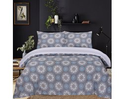 Home impressions® Beau Bedrukt Dekbed - Dekbed Zonder Overtrek -240 x 220 cm - Hoesloos - 2 in 1 dekbed - Wasbaar - 2 kussensloop- Wasbaar hoesloos dekbed - Bedrukt dekbed - Dekbed met print - All Year Winterdekbed & Zomerdekbed