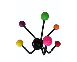 HOME It® Kapstok, 6 haken - zwart, multi